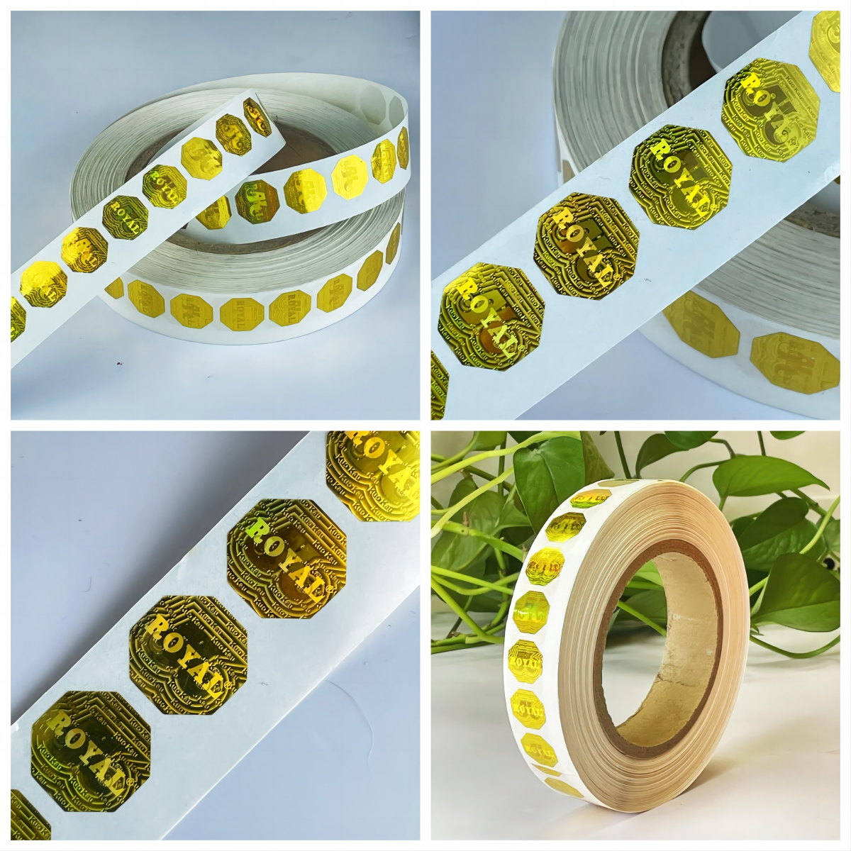 全息鐳射二維碼防偽標貼一次性激光3D效果動態(tài)防轉移留底標簽